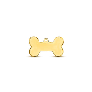 Yellow Gold Bone pet ID tag