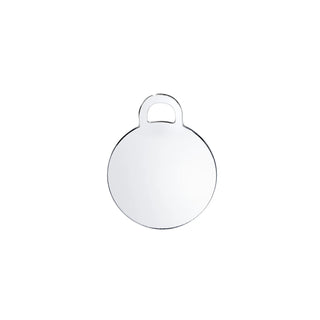 White Gold Arch pet ID tag